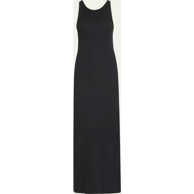 Curved Rib Tank Dress - BLACK - XX-Small