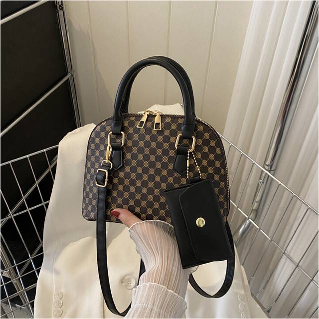 (Black) Single Shoulder Crossbody Bag Fashion Casual Simple Solid Color Girls Style