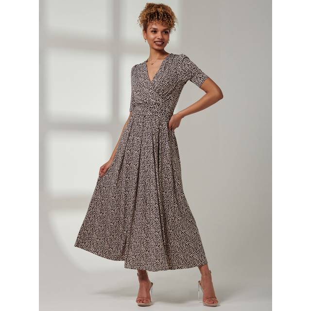 Kenzie Half Sleeve Jersey Maxi Dress - Natural - 8