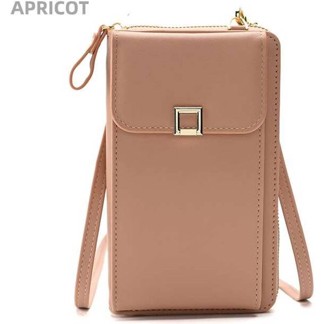 (Apricot) Square Vertical Multifunctional Shape Shoulder Bag For Women In Vintage Style
