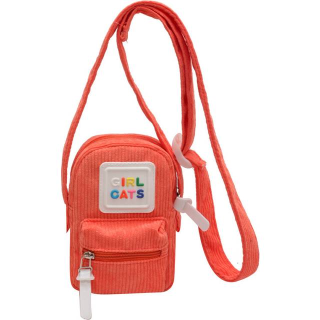 (StyleF) Compact Cute Mini Corduroy Cross Body Phone Bag Casual Versatile Candy Color