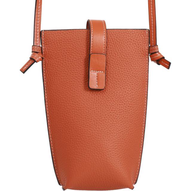 (Yellow) Pu Leather Womens Crossbody Phone Bag With Candy Colors And Leather Patterns