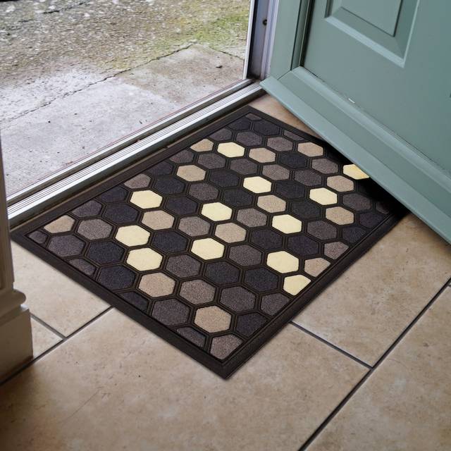 Scrape N Sorb Tile Outdoor Doormat - Charcoal