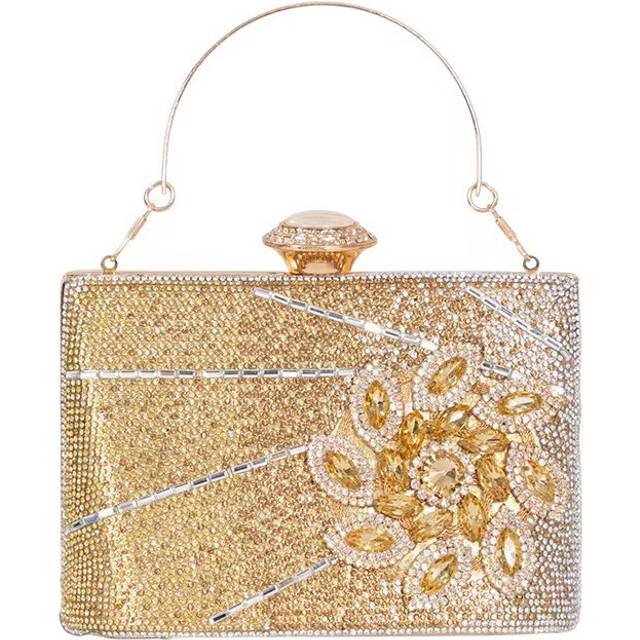(Gold) Fashion Handbag Personality Design Birthday Party Wedding Style Banquet Minority