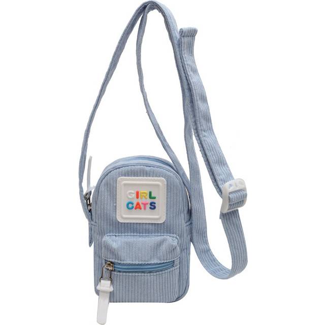 (StyleE) Cute Mini Compact Corduroy Cross Body Phone Bag Casual Versatile Candy Color