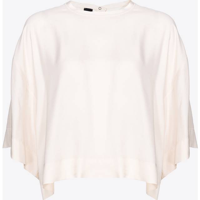 Pinko, Blusar & Skjortor , Dam, S, Draperad Cape Blus - beige (S)