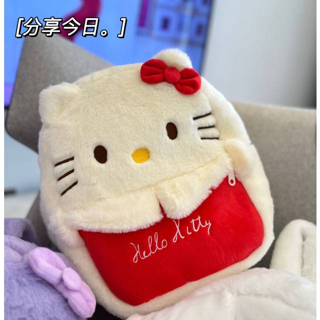 (33kt cat (shoulders)) New Cute Cartoon Plush Student Backpack Girly Heart Niche Backpack