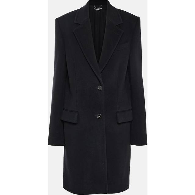 Stella McCartney Double-breasted wool coat - black (UK 14)