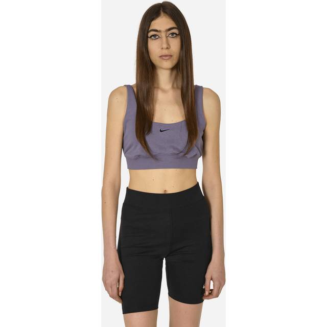 Top Nike Sportswear Chill Terry Women's crop top Daybreak/ Black S (S)