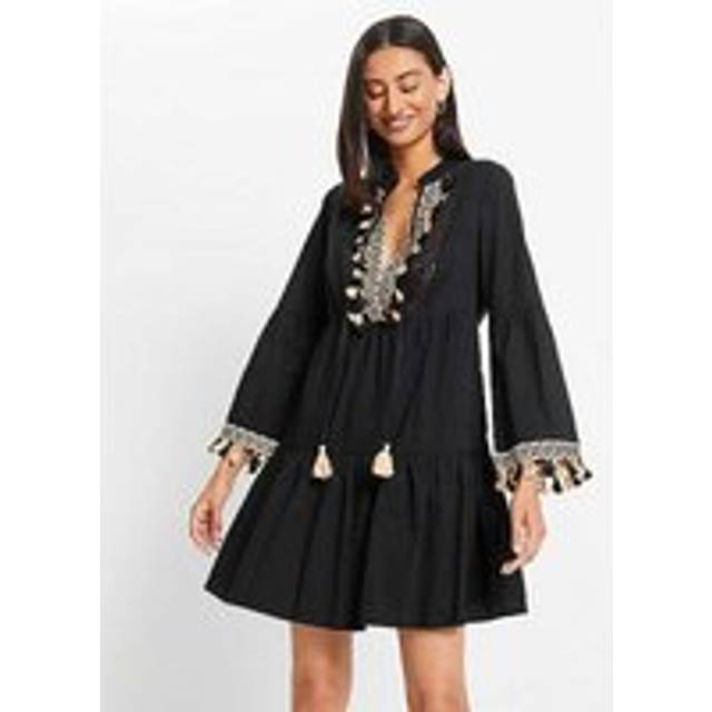 bonprix Boho Tunic Dress - Black