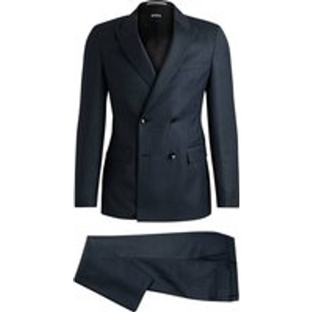 Slim Fit Wool Double-Breasted Suit