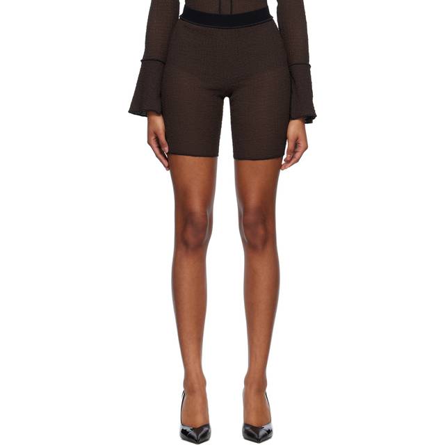 Yuzefi Brown Underlay Shorts - Brown - UK 8