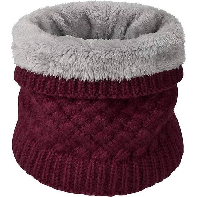 Women Knitted Snood Scarf Loop Infinity Fur Neckerchief Lady Neck Warmer Wrap