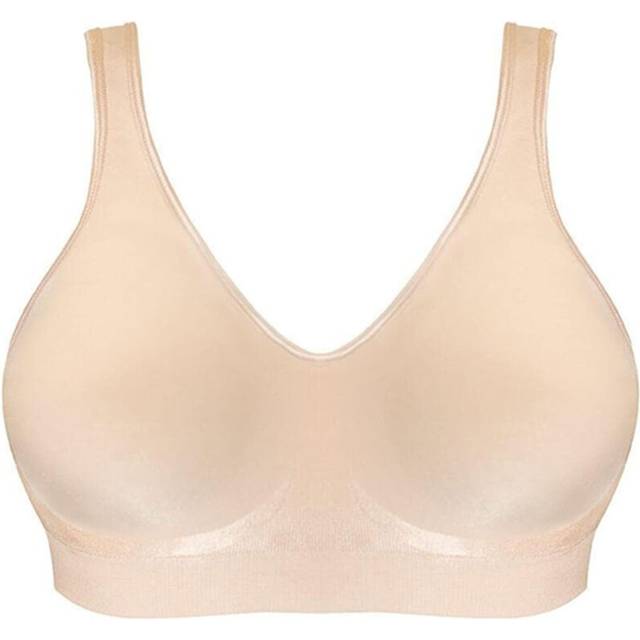 (M) Playtex Comfort Revolution Flex Fit Womens Wire Free Nude Sports Bra Crop Top Y1239H