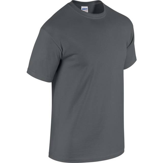 (Charcoal, S) T-SHIRT Blank Plain Basic Tee S - 5XL Small Big Men's Cotton Premium Quality