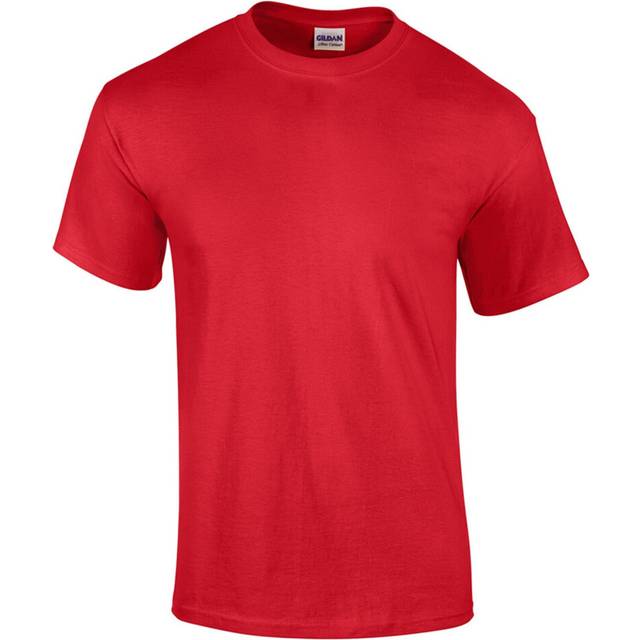 (Red, XL) T-SHIRT Blank Plain Basic Tee S - 5XL Small Big Men's Cotton Premium Quality