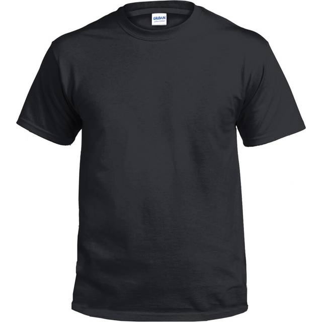 (Black, S) T-SHIRT Blank Plain Basic Tee S - 5XL Small Big Men's Cotton Premium Quality
