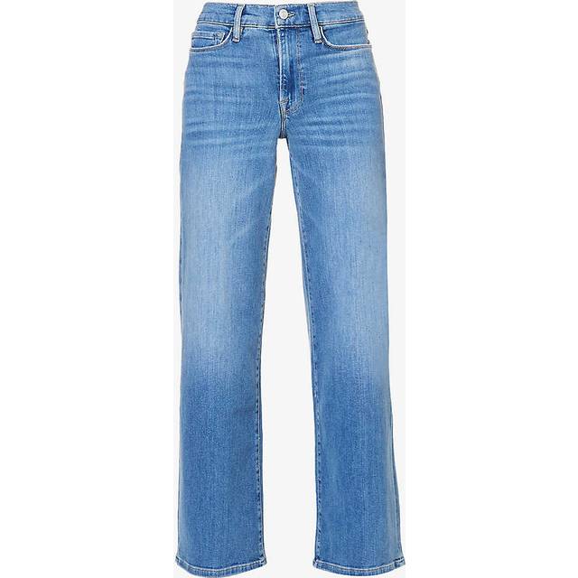 Frame Womens Drizzle Le Palazzo Wide-leg Slim-fit Stretch-denim Jeans 27 - DRIZZLE