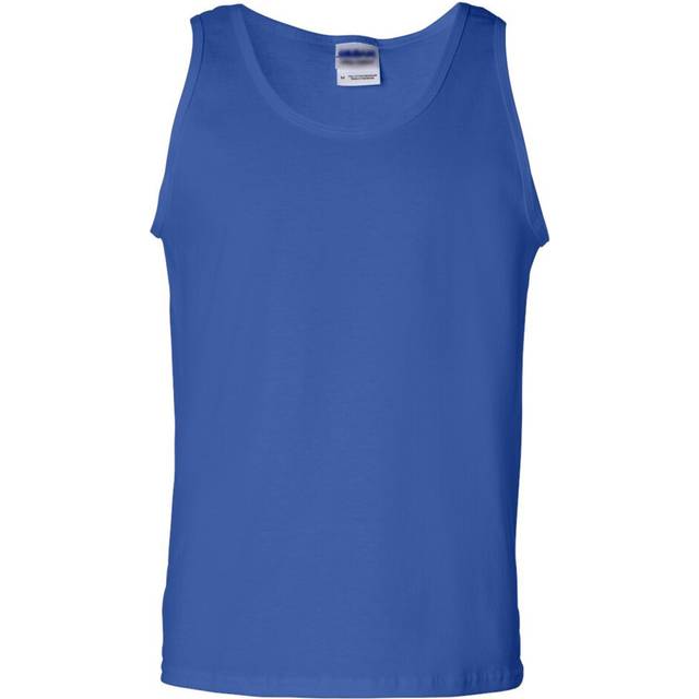(Royal Blue, M) Blank Plain Basic Tank Top Singlet Small Big Men's Cotton Premium Quality