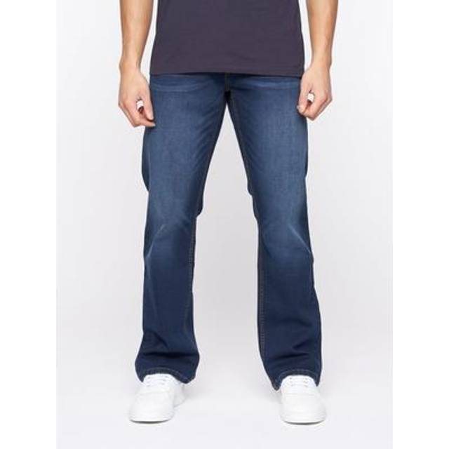Crosshatch Winsbury Bootcut Jeans Men's | Boots  | Navy  | UK Size W32 L30 In Navy