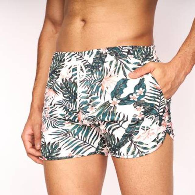 Rainforest Swim Shorts Off White Floral - L
