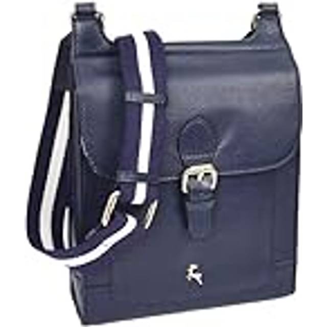Real Leather Crossbody Bag Women's Casual Style Messenger Xela Navy