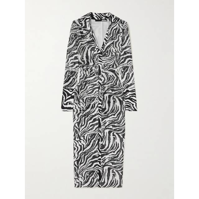 ROTATE BIRGER CHRISTENSEN Sequins Midi Shirt Dress |Svart |38