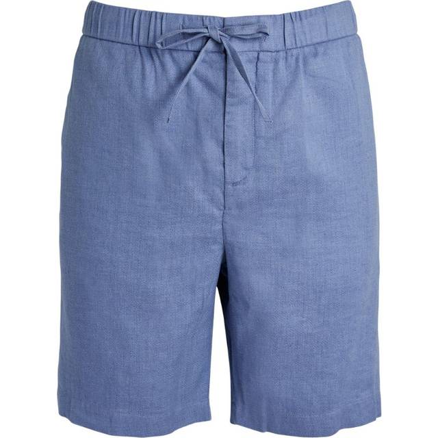 Frescobol Carioca Linen-Cotton Felipe Shorts - Blue - 30