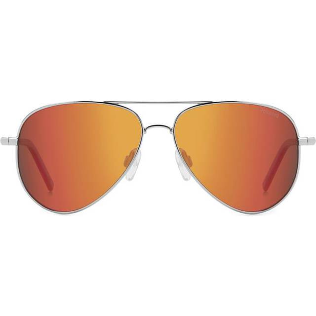 Polaroid Barn PLD 8015/N GHP/OZ Solglasögon Metall Silver Orange Pilot Polariserad Flerlager