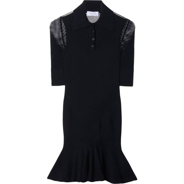 OFF WHITE Knit Dress - Black