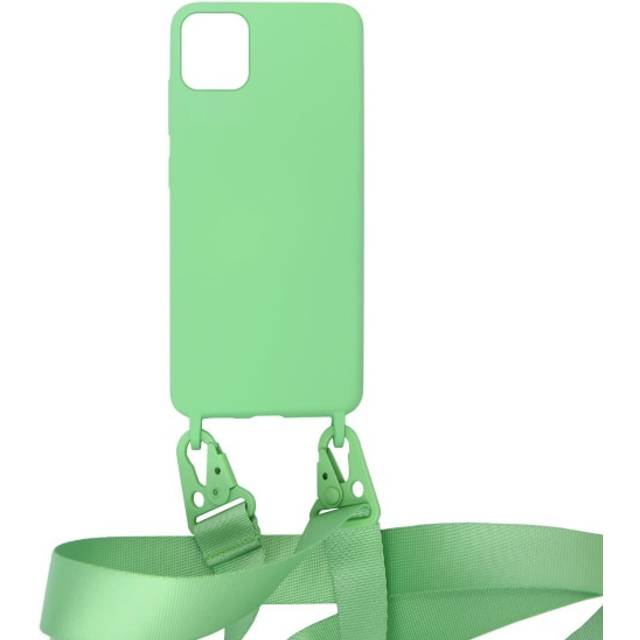 iPhone 11 Skal i Silikon med Rem - Grön