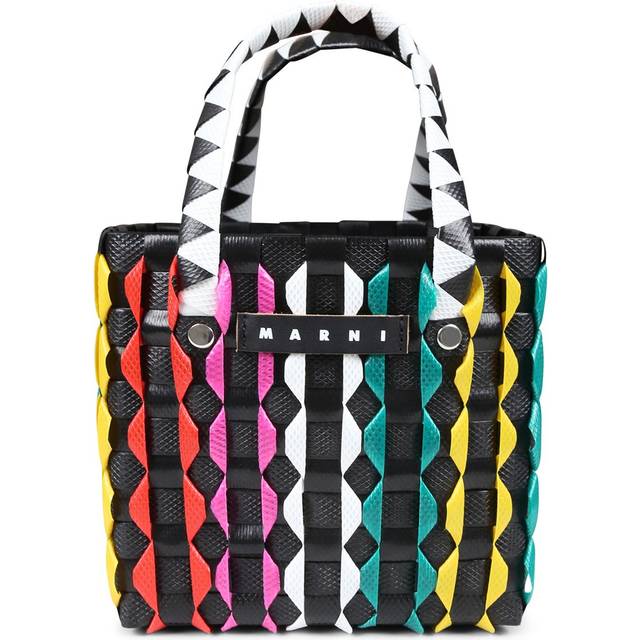 Marni Girls Black + Kids&#39; Pastry Woven Top-handle Bag 1size - Black + Multicolor