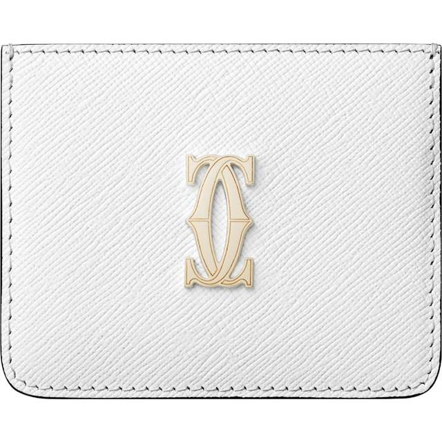 Cartier White C De Leather Card Holder 1 Size - WHITE