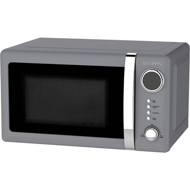 20L Grey Digital Microwave Oven With 12 Cooking Modes 700W
