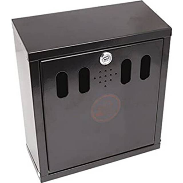 NEV-AT-WM-BLK Wall-Mounted Outdoor Ashtray, Black