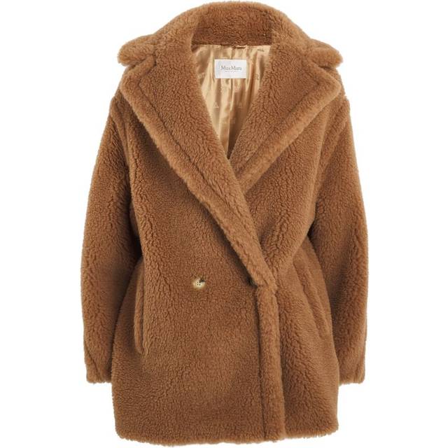 Max Mara Dramma wool and silk teddy jacket - beige (UK 14)