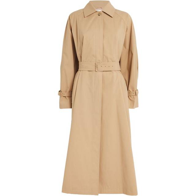 Max Mara Womens Ecru Memo Belted Relaxed-fit Stretch-cotton Trench Coat 2 - ECRU