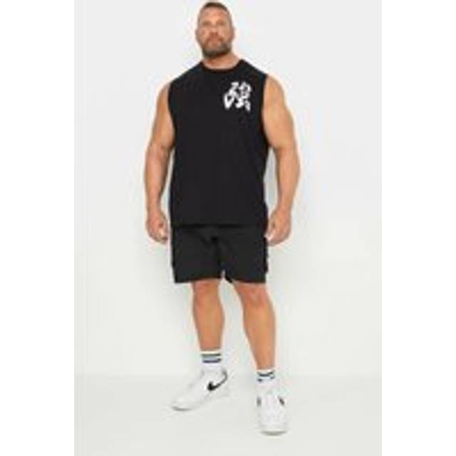 Size 1Xl Mens Badrhino Big & Tall Black Crinkle Nylon Cargo Shorts Big & Tall - 1XL