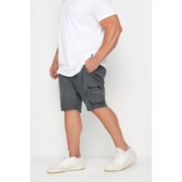 Crinkle Nylon Cargo Shorts - Grey - 5-6XL