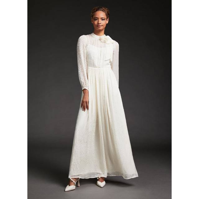 LK Bennett Womens Lovette Dresses,Antique White Satin - Size 6 UK
