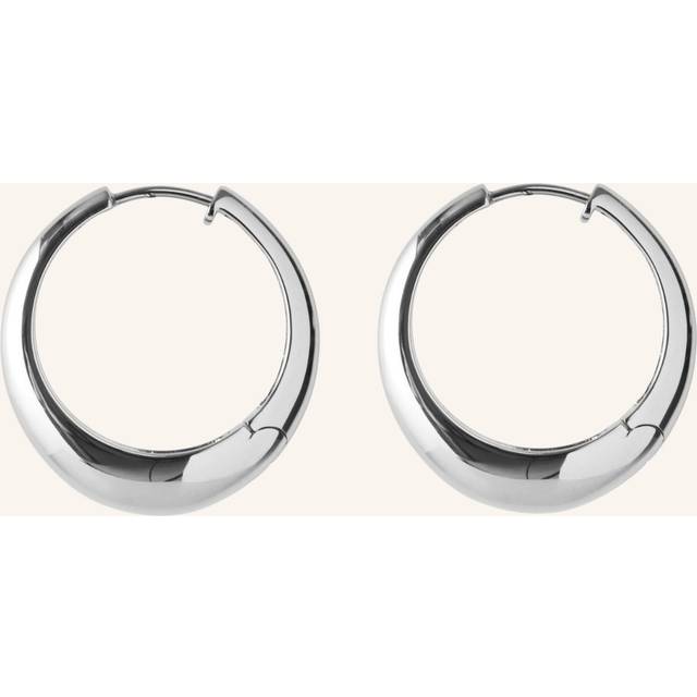 Pernille Corydon - Large Globe Huggie - Örhänge - Silver - 28 mm