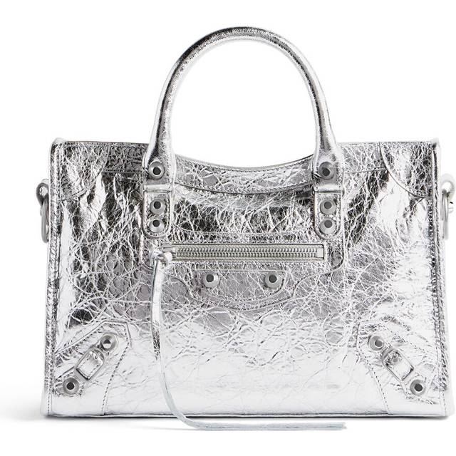 Balenciaga Le City Small Bag Metallized - Silver - Women's - Lambskin