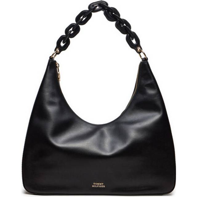 Tommy Hilfiger TH Soft Shoulder Bag Leather 38 cm black