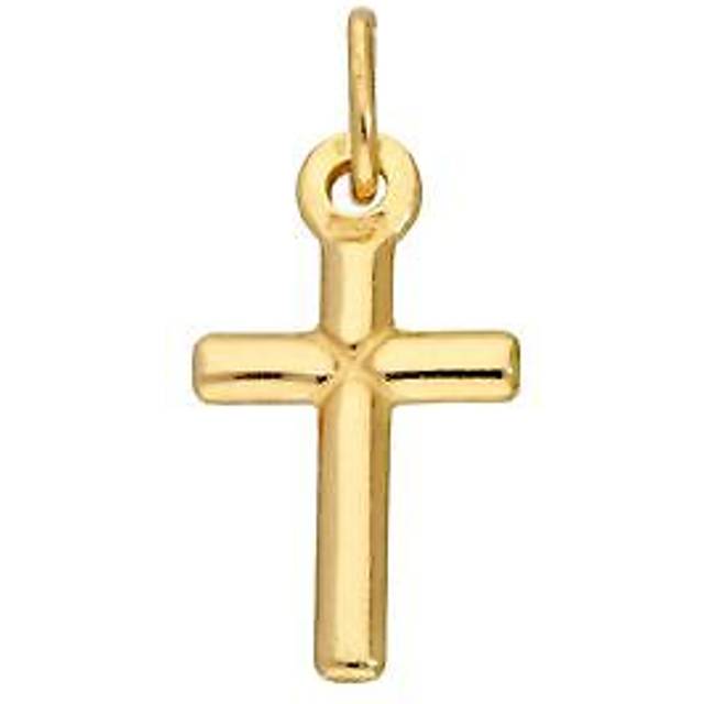 Gold Plated Small Plain Sterling Silver Cross Charm