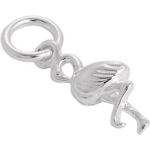 Sterling silver flamingo charm bird wildlife pink animal charms