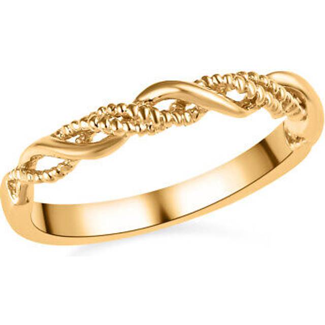 Tjc silver band ring for women in 14ct gold over 925 sterling