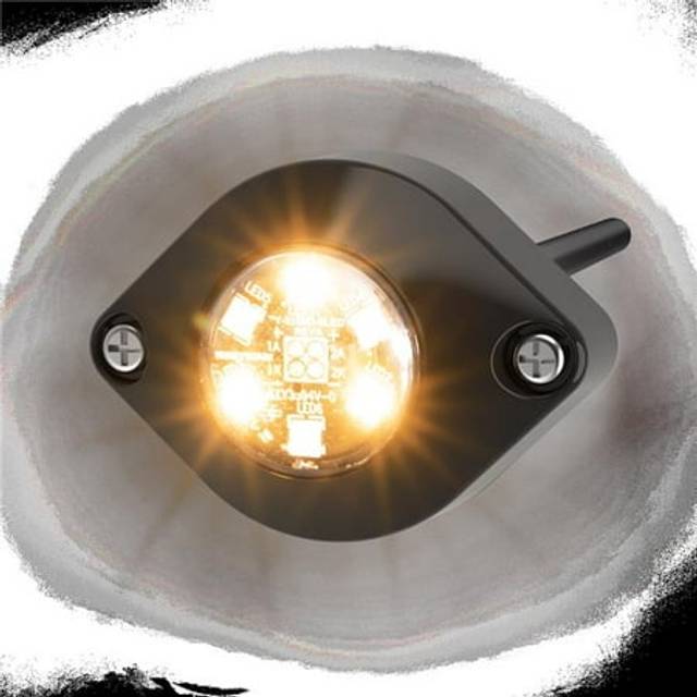 Ecco Safety Group ECCED9015AW 12-24V DC LED Flashing Warning Lights, Amber & White