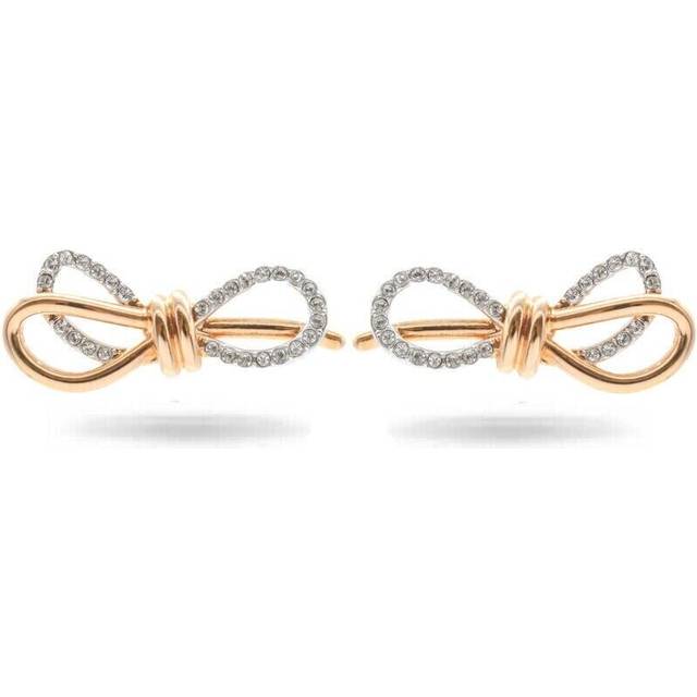 Genuine swarovski rose gold earrings lifelong bow studs 5447089