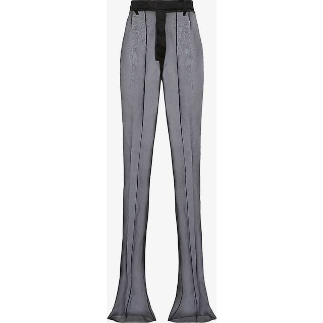 semi-sheer flared trousers - 38 NERO (38)