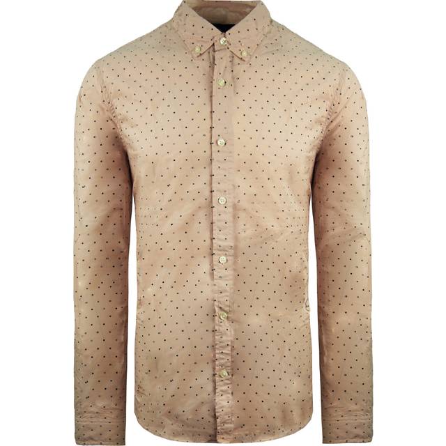 Scotch & soda printed mens light pink shirt